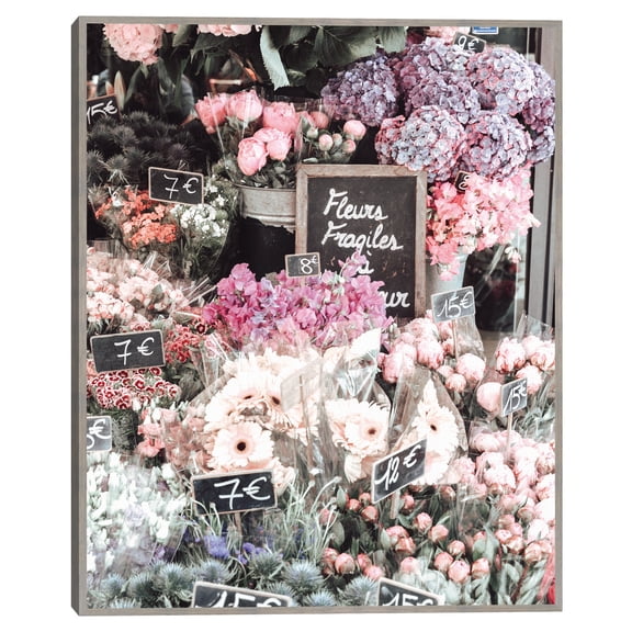 Fleurs by Heather Loriece Framed Canvas Art Print