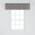 thumbnail image 2 of Ambesonne Modern Valance Pack of 2, Contemporary Maze Pattern, 54"X12", Charcoal Grey and Eggshell, 2 of 2
