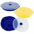 thumbnail image 3 of 2 Pk Meal Prep Food Storage Container Portion Control Plate 3-Section W/ Lids, 3 of 3
