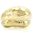 thumbnail image 3 of Luxe Jewelry Designs Women's Gold Plated Brass Hammered Curve Design Ring - Size 5 (Pack of 2), 3 of 4