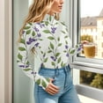 thumbnail image 5 of joogoo Leaf Green Women's Mock Turtle Neck Long Sleeve Bodysuit S, 5 of 8