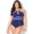 thumbnail image 4 of Swimsuits for All Women's High Neck Keyhole One Piece, 4 of 4