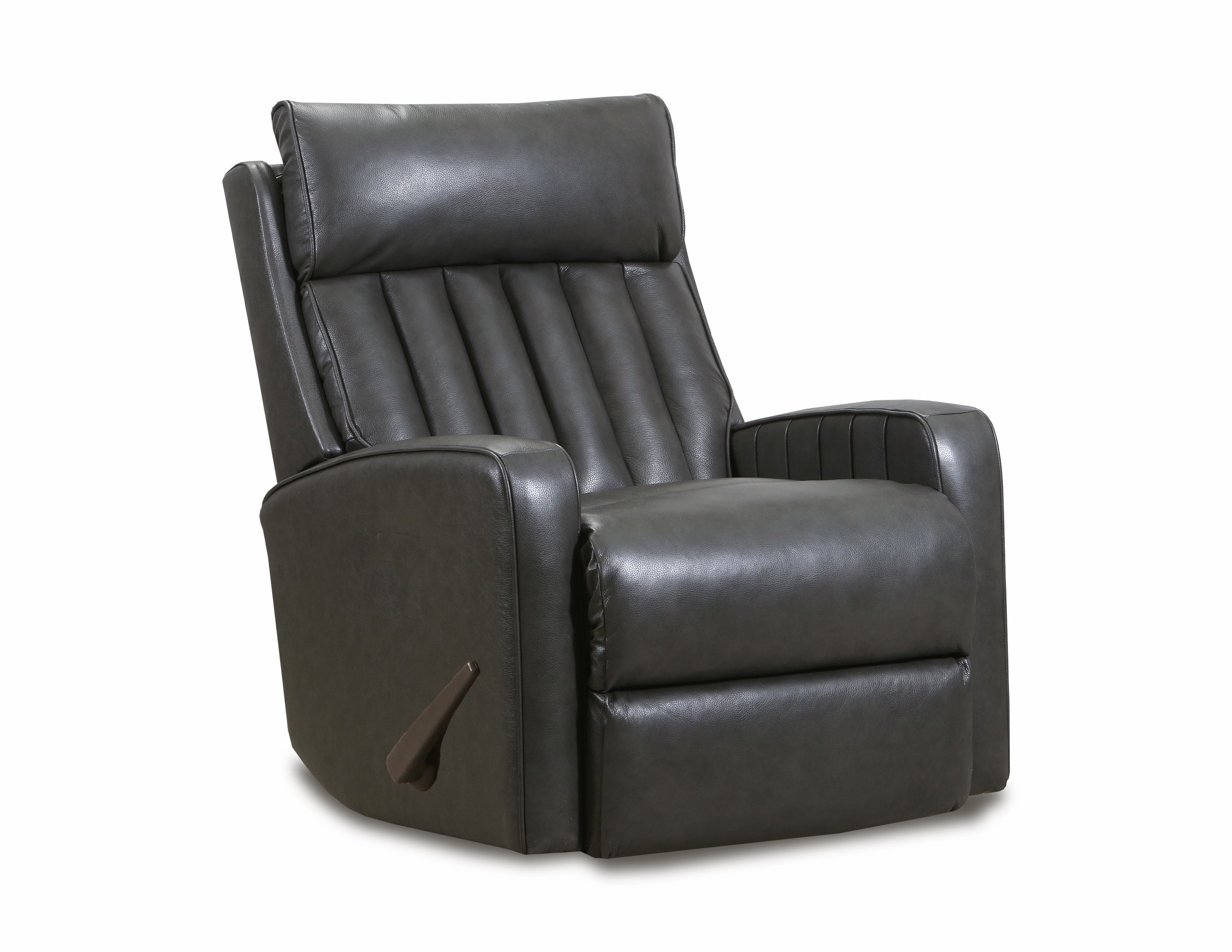 Lane Home Furnishings Sidekick Charcoal Swivel Rocker Recliner