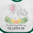 thumbnail image 4 of Inktastic I'll Never Forget That My Tia Loves Me Cute Elephants Boys or Girls Baby Bib, 4 of 4