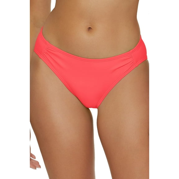 BCA By Rebecca Virtue Women's Standard Liana Side Shirred Bikini Bottom, Small