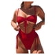 thumbnail image 1 of Gibobby Trajes de Baño Mujer Completos Bikini Set Women Swimwear Up Bathing OnePiece Traje de venda Empuje acolchado Swimswears Tankinis Set(Rojo,G), 1 of 5