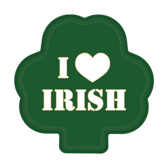 C 24 Pack Disposable Clover Design Paper Plates For St. Patrick'S Day Party 9.45X9.45In Model C For Holiday Celebration Meals And Festive Table Setting