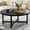 31.5"d Round Black, variant on Small Coffee Table, Low Table with Solid Wood Legs, 23.6" Mini Square Accent Table Side End Table,Floor Table Desk for Sitting on The Floor, Coffee Tea Table for Living Room, Dorm, Apartment, Natural
