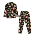 thumbnail image 5 of DISNIMO Santa Claus Tree Printed Women's Pajama Sets 2 Piece Pj Sets Long Sleeve Loungewear Button Down Pj Soft V Neck Loungewear with Long Pajama Pants Christmas Nightwear, 5 of 7
