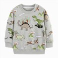 thumbnail image 4 of Gerichy Toddler Boys Pullover Sweatshirts Dinosaur Cartoon Print Sweatshirt Kids Long Sleeve Winter Shirt 1T-7T, 4 of 5