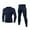 Navy Blue, variant on Men's Sports Running Set, Compression Shirt Pants Skin-Tight Long Sleeves Quick Dry Fitness Tracksuit Gym Suits for Men Work Set Black XS