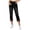 Black, variant on Women's Elastic Waist Cropped Denim Capris, High Rise Pull-On Jeans with Pockets, Women's Blue, Sizes S-3XL
