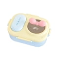 thumbnail image 2 of Lonchera Bento Box de 3 compartimentos con tapa a presión, adorable lonchera para amarillo azul, 2 of 8