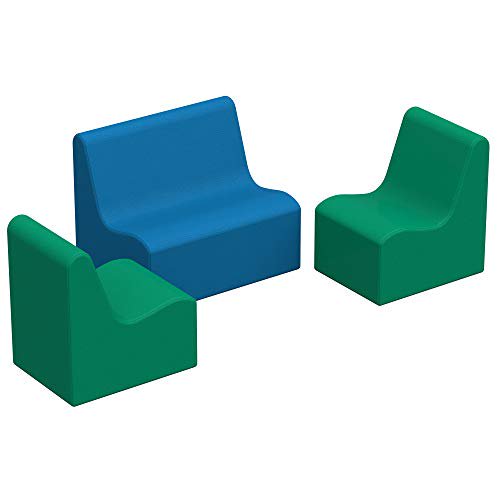 SoftScape Wave Toddler Chair and Sofa Seating Set, Play Soft Supportive