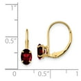 thumbnail image 2 of 14K Yellow Gold Earring Drop & Dangle Women'S Garnet Oval Red 16 mm 4, 2 of 2