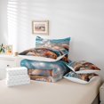 thumbnail image 6 of Manfei Cartoon Seashell 7 Pieces Full Size Bedding Sets,Calm Sea Water Full Size Bed in a Bag,Brown,Reversible, 6 of 8