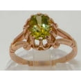 thumbnail image 3 of LBG British Made 14k Rose Gold Natural Peridot Womens Engagement Ring - 33 size options - Size 10.75, 3 of 7