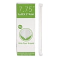 thumbnail image 4 of 100 Pack White Paper Drinking Straws Wrapped Eco-Friendly Party Supplies Wedding, 4 of 4