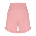 thumbnail image 7 of Levmjia Womens Ruffled Wrap Shorts High Waist Casual Polyester Elastic Waist Pocket Shorts for Everyday Wear Yoga Beach and Vacation All Season Comfort Stretchy Fit, 7 of 7