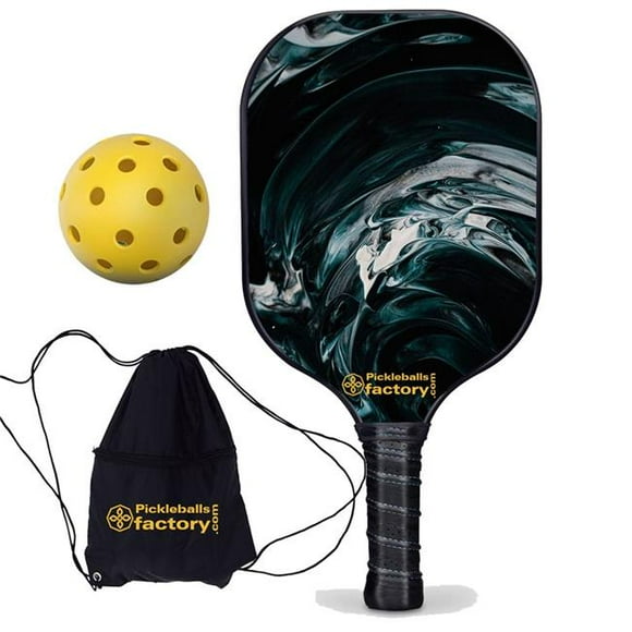 PB00035-9-G Pagaie de Tournoi de Pickleball - Pagaies de Pickleball en Satin de Soie Mignonnes, Pickleball & Terrain de Basketball 3 Personnes, Fibre de Verre Graphite
