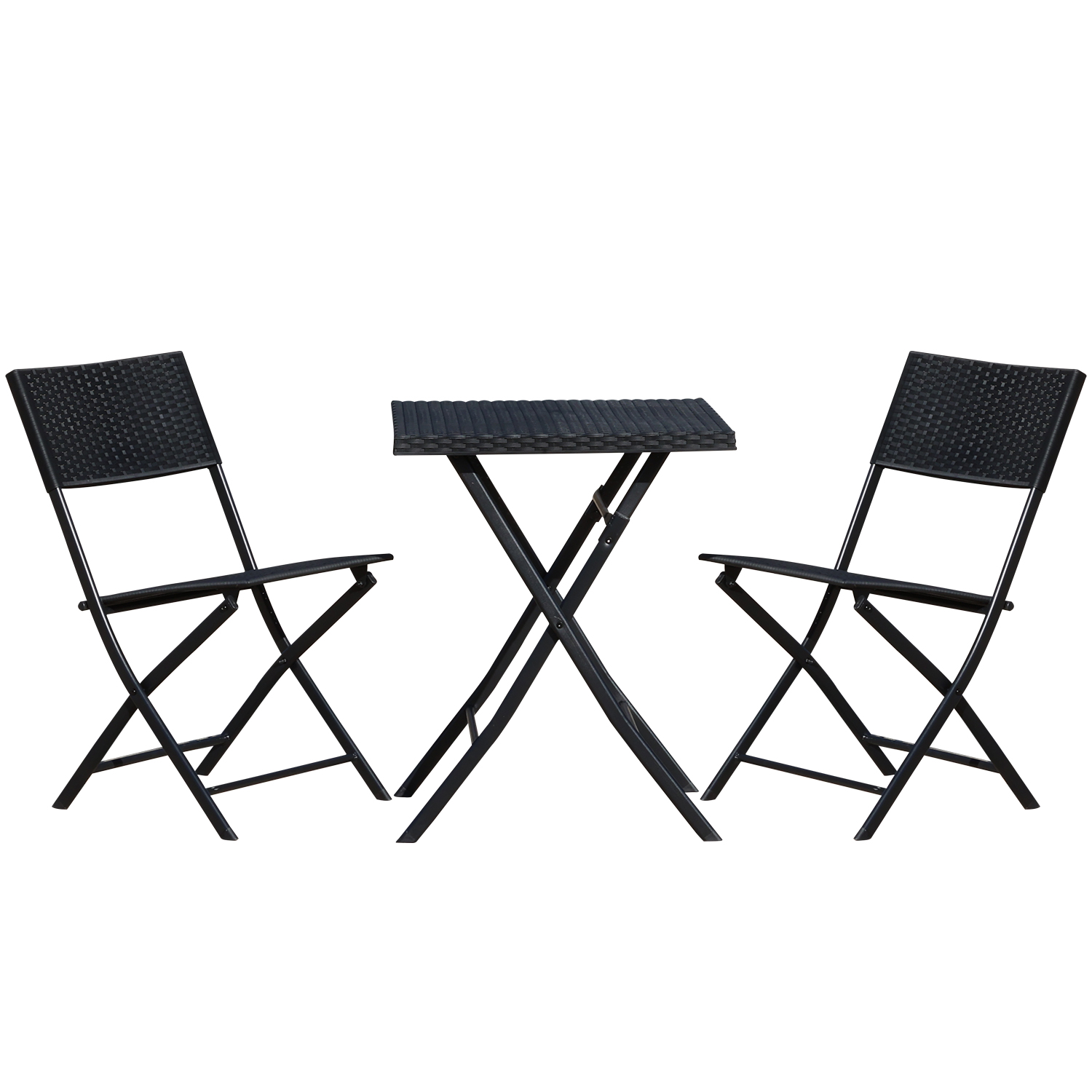 3 Piece Folding Bistro Set, SESSLIFE Small Patio Furniture Set, Bistro