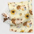 thumbnail image 6 of Naloa Watercolor Bee Honey Honeycomb Bee Dog Blanket, 3 Sizes Cat Blanket for Indoor Cats Large Medium Small Dog Gifts-Medium, 6 of 8