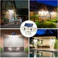 thumbnail image 3 of 2Pack Solar Outdoor Lights, 3000LM Motion Sensor Outdoor Light IP65 Waterproof 4 Heads 270°Wide Angle 6500K Solar Powered Security Flood Lights for Outside Garage Patio Yard with 3 Modes, 3 of 6