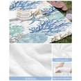 thumbnail image 6 of Blue Teal Coastal Beach Towels Oversized Super Absorbent, Summer Beach Nautical Coral Starfish Lightweight Bath Towel Quick Dry Sets For Bathroom/Pool/Rv Camping/Beach Play/Gym Room/Picnic 31"x62", 6 of 8