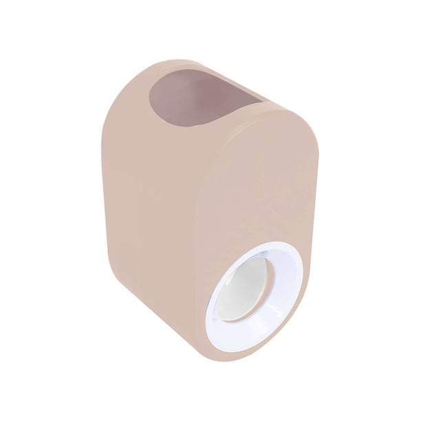 Dispensador de pasta de dientes Exprimidor automático de pasta de dientes Colgador de soporte de cepillo de dientes montado en la pared para baño, rosa Advancent HA003111-02B
