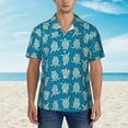 thumbnail image 4 of Balery Sea Turtle Print Men's Hawaiian Shirts Short Sleeve Beach Shirt Relaxed Fit Vacation Button Down Shirts-Small, 4 of 9