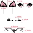 thumbnail image 3 of Insertos para decoración de tartas Notbadsys con forma de ojos de gato, orejas y boca, 3 of 6
