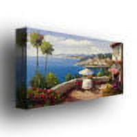 Trademark Fine Art 18x32 Landscape Canvas Wall Art 'Italian Afternoon' by Rio