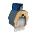 thumbnail image 3 of Dispensador de pañuelos de pared, bonito dispensador de pañuelos para colgar en la pared, multiusos, para baño, color azul y amarillo., 3 of 12