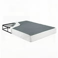 thumbnail image 3 of Queen Size Black Metal Platform Bed Frame with Textured Fabric Cover for Bedroom, 3 of 10