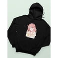 thumbnail image 3 of Manga Girl Pretty Counfused Hoodie Women -Image by Shutterstock, Female Small, 3 of 4