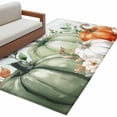Area Rug for Living Room, Green Orange Pumpkin Fall Non-Slip Indoor ...