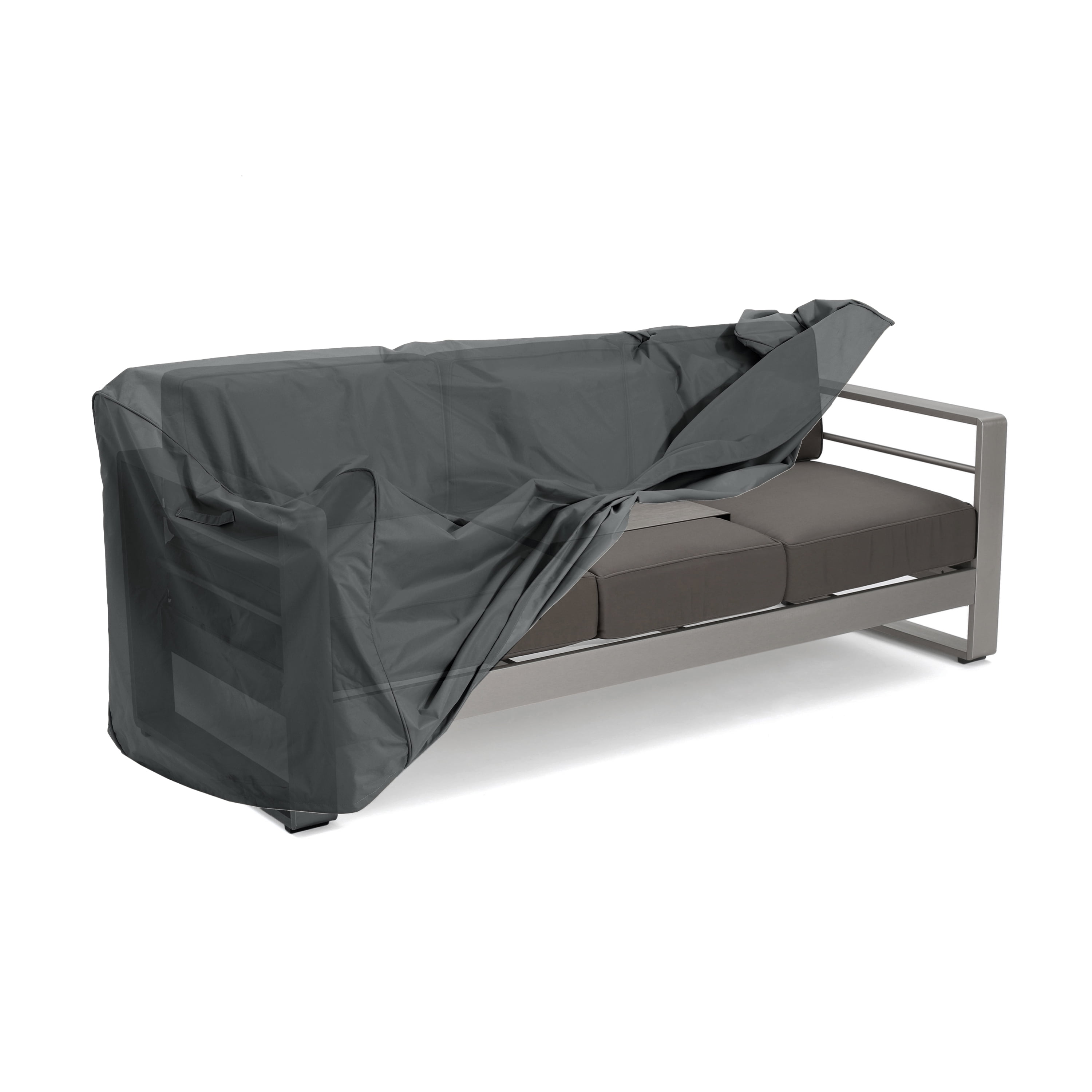 Outdoor 3 Seater Sofa Cover for Patio Furniture Protection, Dark Gray