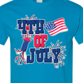thumbnail image 4 of Inktastic 4th of July with Fireworks American Flag and Rocket T-Shirt, 4 of 5