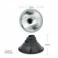 thumbnail image 3 of Pair Round 7inch GLASS Headlight Vintage ORIGINAL CLASSIC LOOK conversion Chrome, 3 of 6