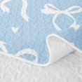 thumbnail image 5 of Erosebridal Cute Blue Bowknot Boys Girls Twin Quilt Set, Cartoon Love Heart Twin Coverlet Set, 2pcs, 5 of 7
