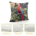 thumbnail image 4 of COMIO  Tropical Tree Throw Pillow Cover Flowers of Hibiscus Blooming Ginger Palm Leaves Parrot Ara and Toucan Fabric for Couch Bed Sofa Car Waist Cushion Cover, 4 of 5