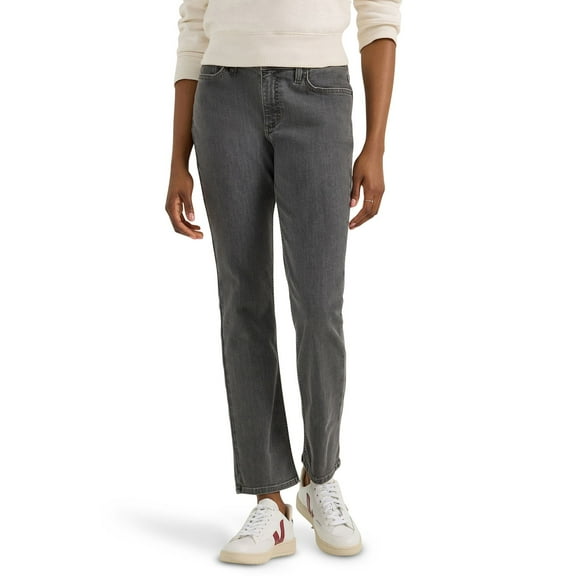 Women's Lee® Legendary Straight Jeans Color: Washed Black Size: 10 SHORT