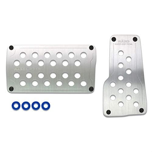 Razo RP122A Super Grip Large Silver Automatic Transmission Pedal Set - 2 Piece