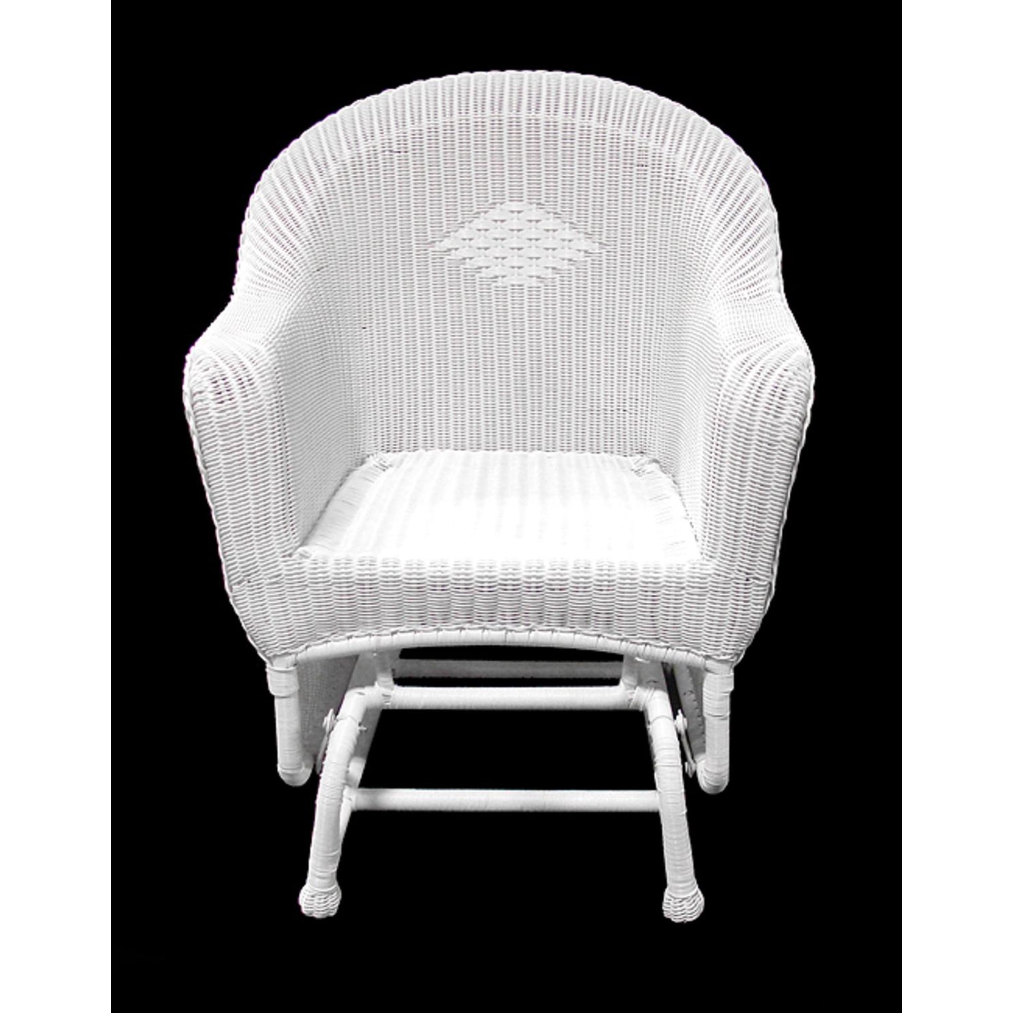 36 White Resin Wicker Single Glider Patio Chair Walmart Canada