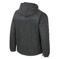 thumbnail image 3 of Men's Colosseum Charcoal Michigan State Spartans Nightman Full-Zip Hoodie Puffer Jacket, 3 of 3