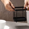 thumbnail image 5 of Soporte para utensilios de cocina, organizador para encimera de cocina, escurridor de cubiertos, estante de secado para almacenamiento, acero inoxidable, negro, 4 ", 2 uds., 5 of 5