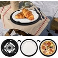thumbnail image 4 of NOGIS 12 Pcs Plastic Paper Plate Holders 10 Inch Reusable Paper Plate Holders Round Plate Holder Black Colors Paper Plate Dispenser with Snap in Grooves for 9 Inch Paper Plates Party (Black), 4 of 7