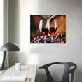 thumbnail image 4 of COMIO Canvas Wall Art For Kitchen Dining Room Wall Decor Wine Glass Wall Painting Still Life Wine Fruit Goblet Frame Wall Pictures Prints Artwork Bar Restaurant Decoration Home Decor, 4 of 5