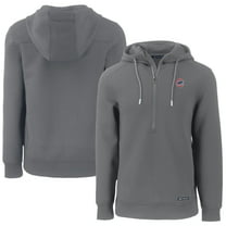 Men's Cutter & Buck  Gray Chicago Cubs Roam Eco Half-Zip Recycled Pullover Hoodie