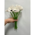 thumbnail image 2 of Zukuco 8 Stem Artificial Poppy Flowers,No Fade Faux Anemone Wild Flowers for Home Kitchen Table Centerpiece Vase,Wedding Holding Flowers(White), 2 of 8